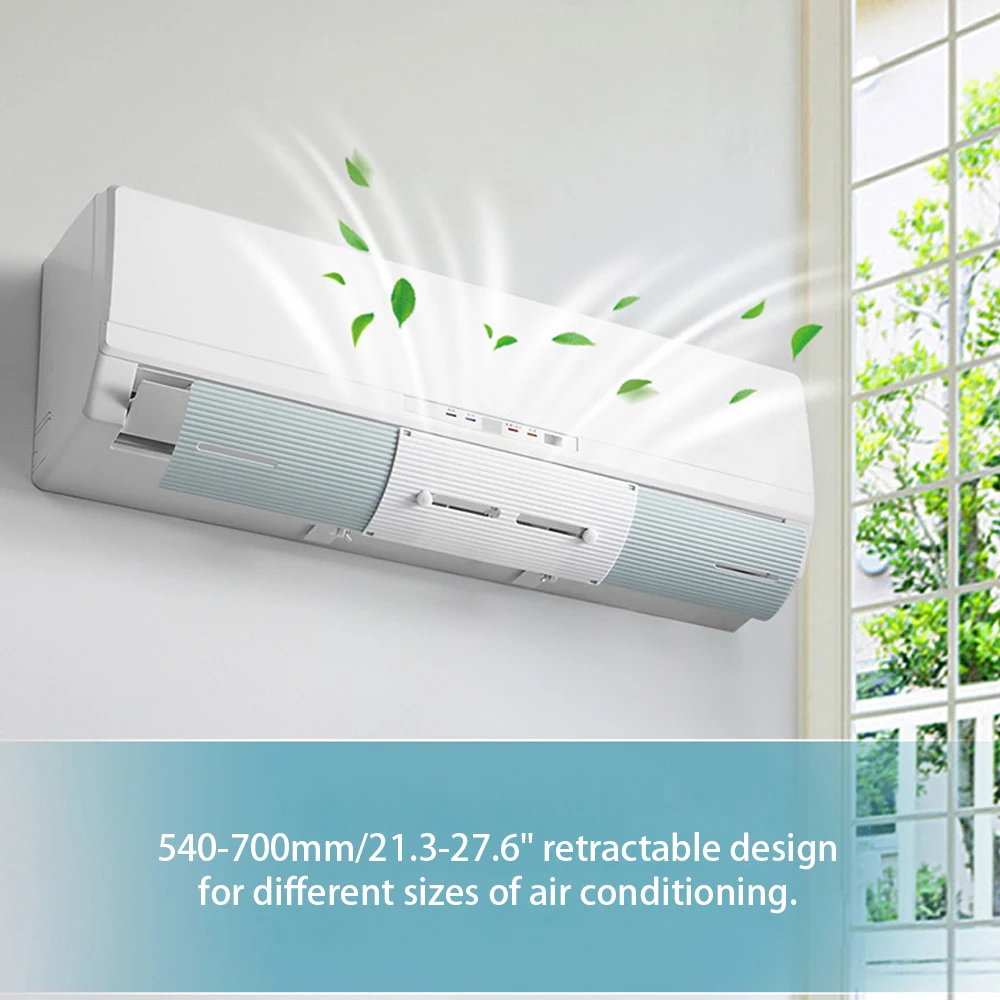 

Home Air Conditioning Adjustable Windshield Baffle Shield Wind Guide Month Straight Anti-wind Shield For Bedroom Living Room