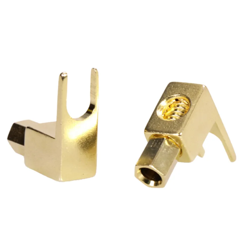 8 шт. полностью Hi end Banana to Spade Adapter Plug/Speaker Cable коннектор [Wy yp01 8/Spade De L/8]|Электрические
