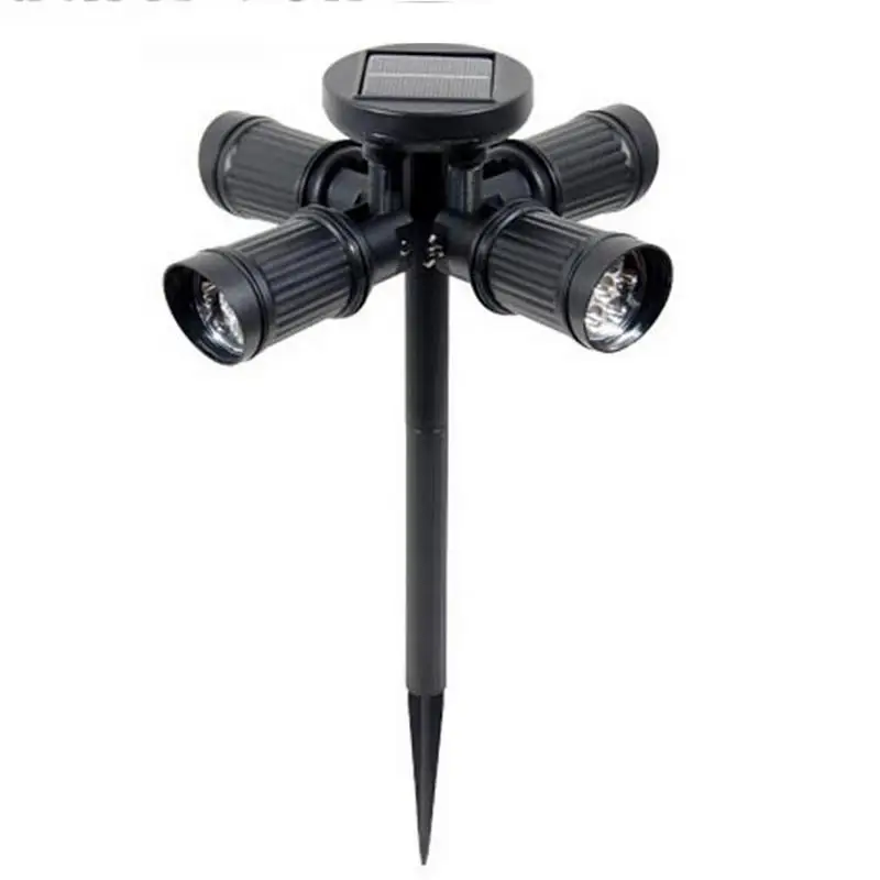 

4 Head 28LED Solar PIR Activated Adjustable Security Light Floodlight Spotlight Solar Light Lawn Light Spike Light For Garden