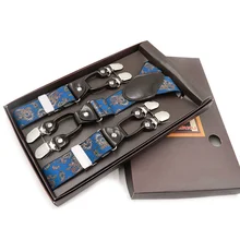 Новинка года подтяжки для женщин черные кожаные 6 зажимы подтяжек Винтаж повседневное Suspensorio Tirante мотобрюки ремень отец/муж подарок