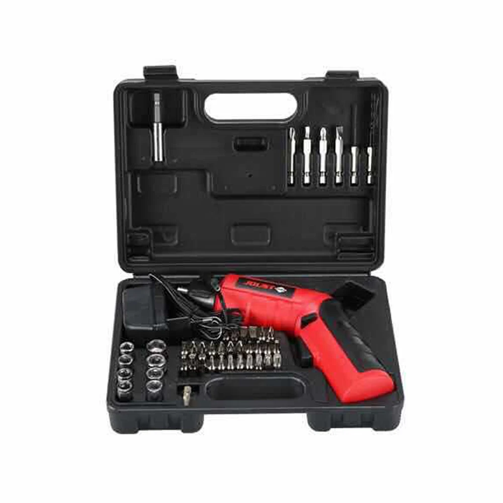 

4.8V Multifunctional Cordless Rechargeable Screwdriver with Rotatable Handle and LED Light Electric Hand Drill Screwdriver Set