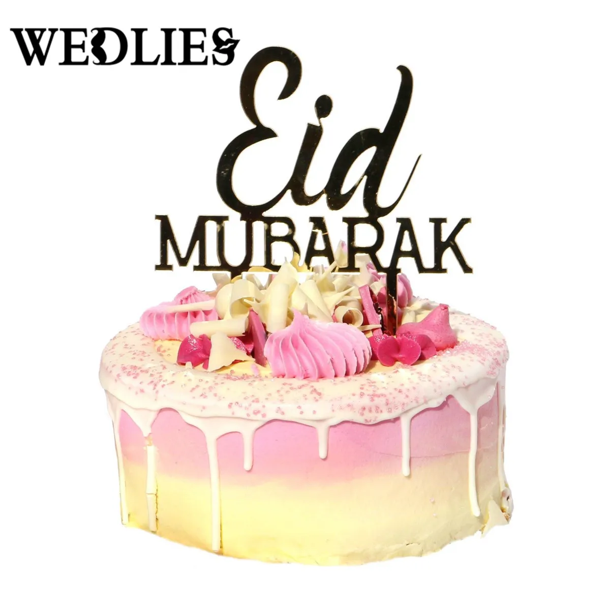 

Plastic Black Eid Mubarak Ramadan Iftar Cake Topper Muslim Islam Hajj Cake Decor Festive Party Events Decoration Cake Tools