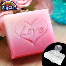 Любовь мыло ручной работы сердце узор прозрачный Diy Натуральное органическое стекло мыло акриловое мыло изготовление печать на заказ форма сердца
