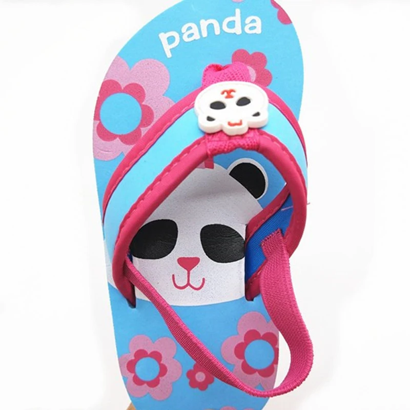 Beach Slippers Kids Flip Flops Girls Sandals for Girl Barefoot Shoes Kids Panda Sea Slipper Kid Water Shoes Children Summer Swim