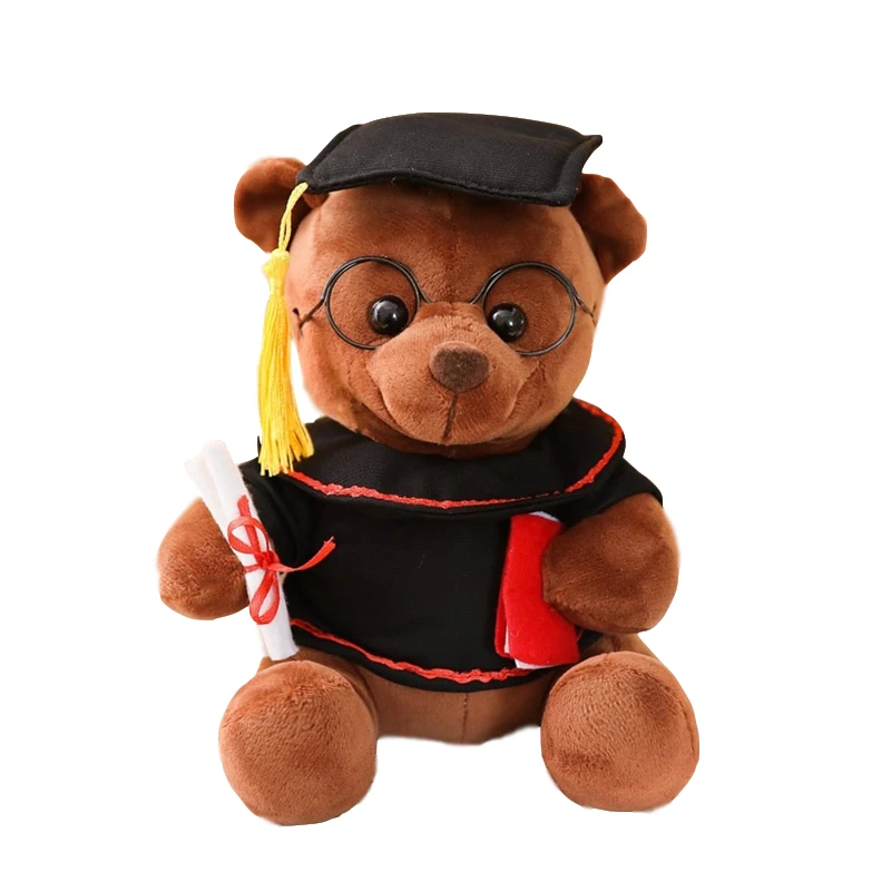 18 см 1 шт. Kawaii доктора медведя плюшевые игрушки мягкие игрушки животные куклы с изображением милого плюшевого медведя Graduation Bear для детей подарок на день рождения