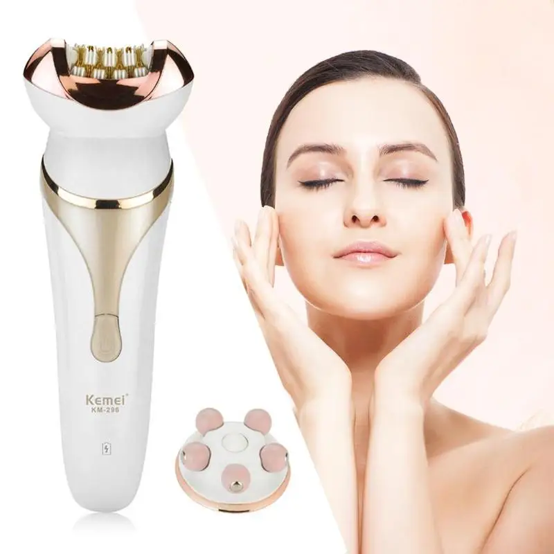 

Rechargeable Women Shaver Electric Epilator Trimming Remover Facial Body Hair Removal Kit