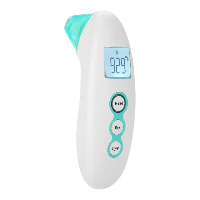Бесконтактный термометр для лба и уха, цифровой инфракрасный термометр для детей и взрослых, термометр для ушей CE FDA