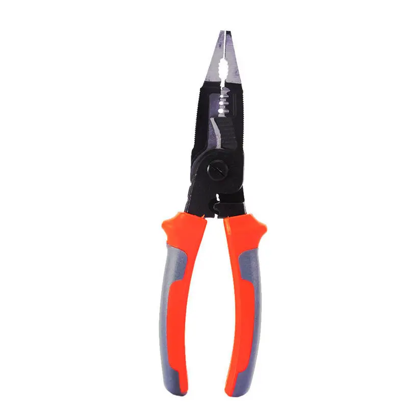 Новинка 5 в 1 8 дюймов резиновая ручка для зачистки электрика плоскогубцы ручной инструмент для ремонта заусенцев портативный инструмент для зачистки проводов нескользящий для домашнего использования Pro