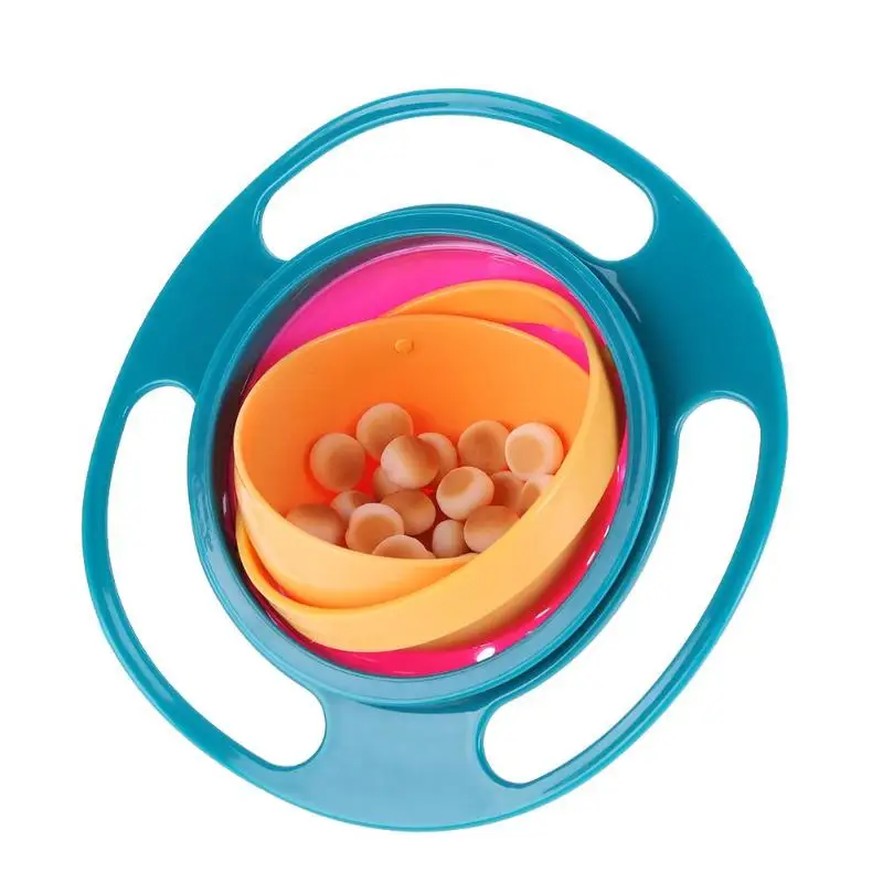 Universal Gyro Bowl toy Practical Design Children Rotary Balance Bowl Novelty Gyro Umbrella Bowl 360 Rotate Spill-Proof Bowl toy