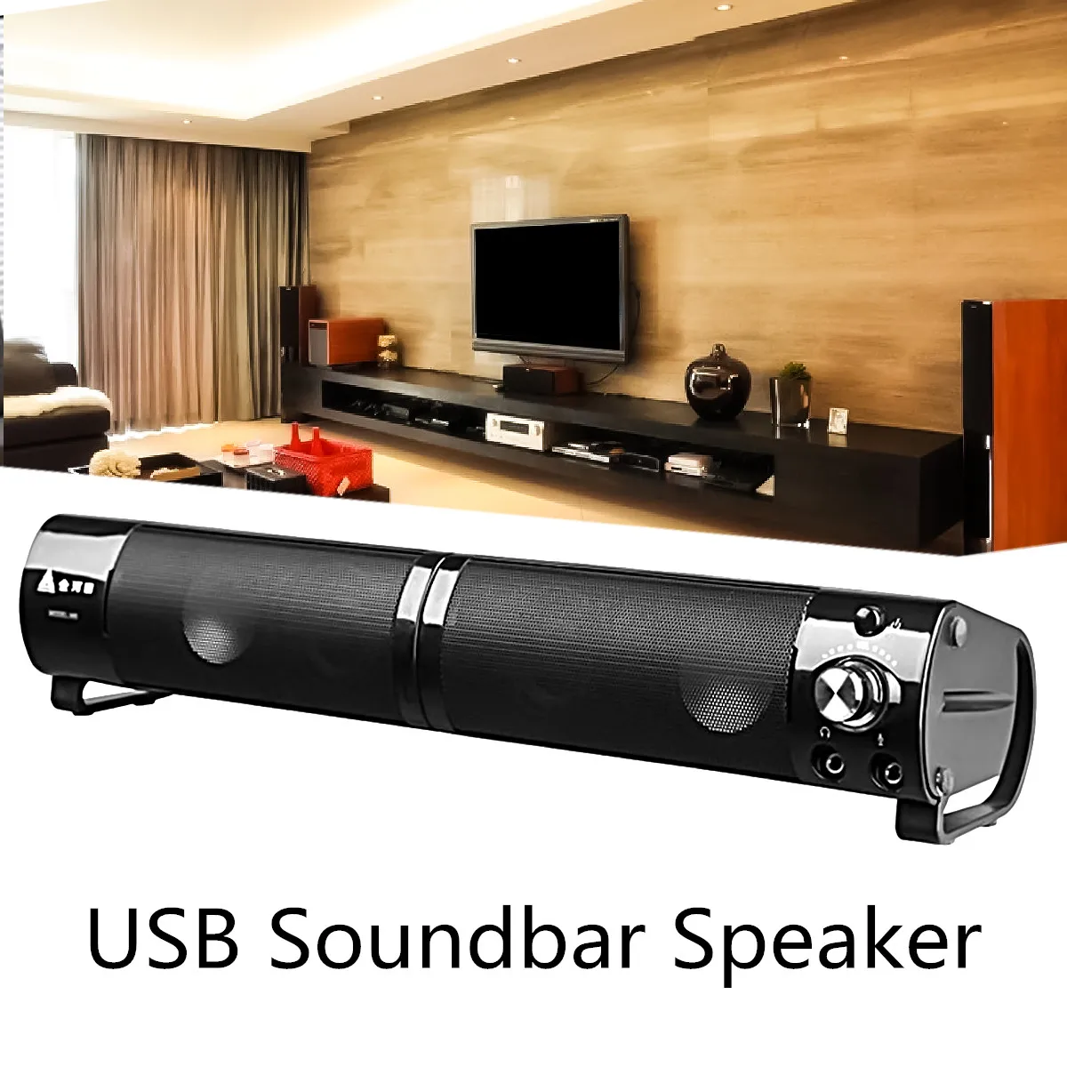

Portable Wireless Bluetooth Soundbar Speaker Home TV Theater Subwoofer Stereo USB Aux TF (Can be divided into two speakers)