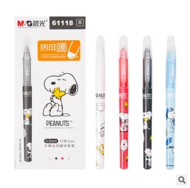 

12 PCS/LOT M&G Chenguang stationery 0.5 blue ink cute unisex heat-variable erasable pen gel pen