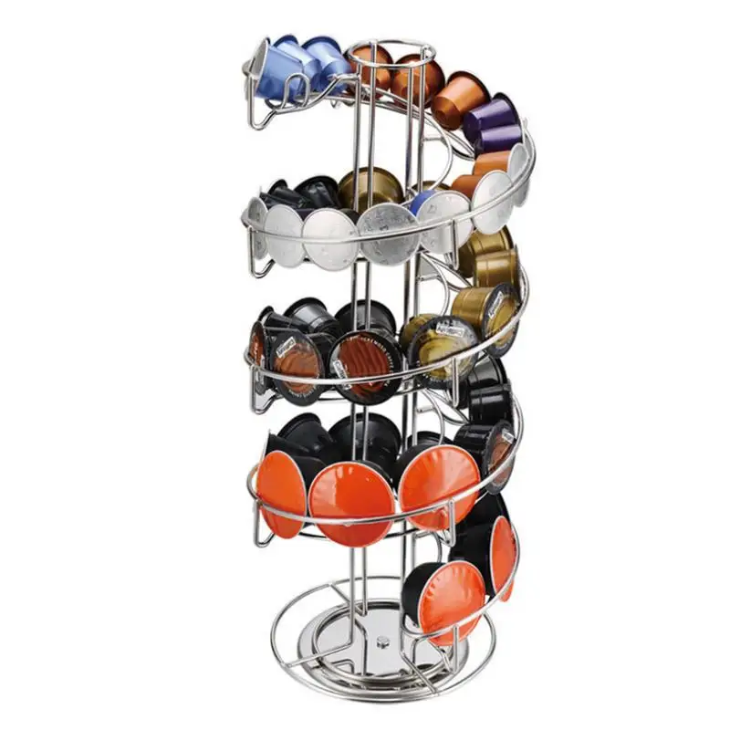 

Coffee Capsule Holder Rotating Coffee Capsules Pod Storage Organizer Universal Display Holder