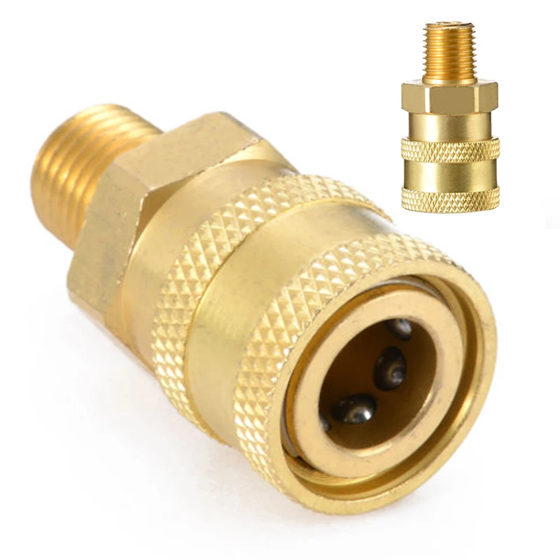 

1/4 Male Brass Air Universal Quick Coupler Fits Most 1/4 Air Hose For Washers