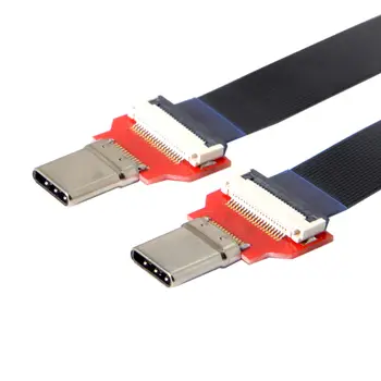 

JIMIER FPC Flat USB 3.1 Type-C USB-C Male to Male Data Cable for Macbook & Laptop & Phone & Drive