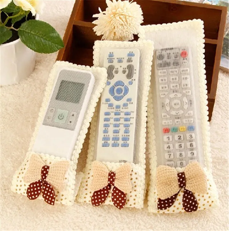 

1pcs Creative Knit Lace Remote Control Dust Protection TV Air Conditioning Set Textile Protection Bag S/M/L Size