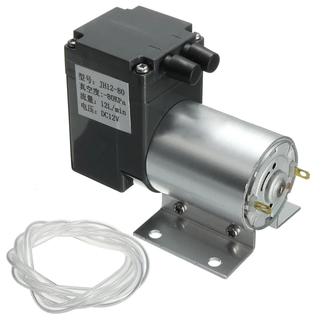 

DC12V 6W Micro Air Vacuum Pump Negative Pressure Pump 12L/min 120kpa with Pipe Mayitr 6x3.8x4.5cm
