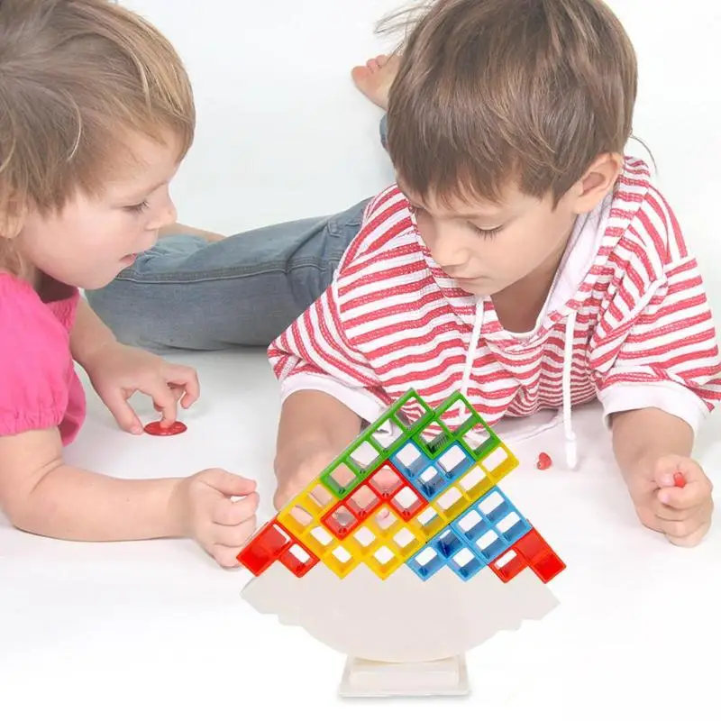 16 PCS DIY Balance Building Blocks Assembled Toys Table Games Children