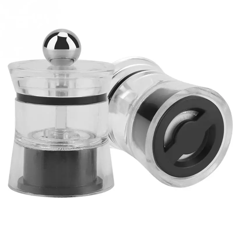 2pcs/set  Pepper Mill Manual Salt And Pepper Grinder Salt Grinder Ceramic Mill For Spices Pepper Shakers Spice Grinder