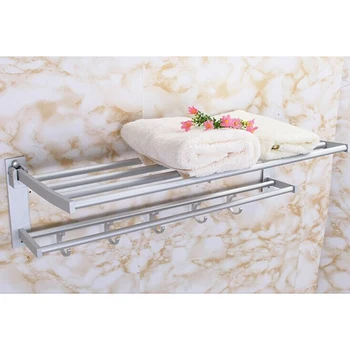

1pc Folding Flexible Stainless Steel Wall-mounted Towel Bar Towel Holder Towel Rack Stand for Kitchen Bathroom