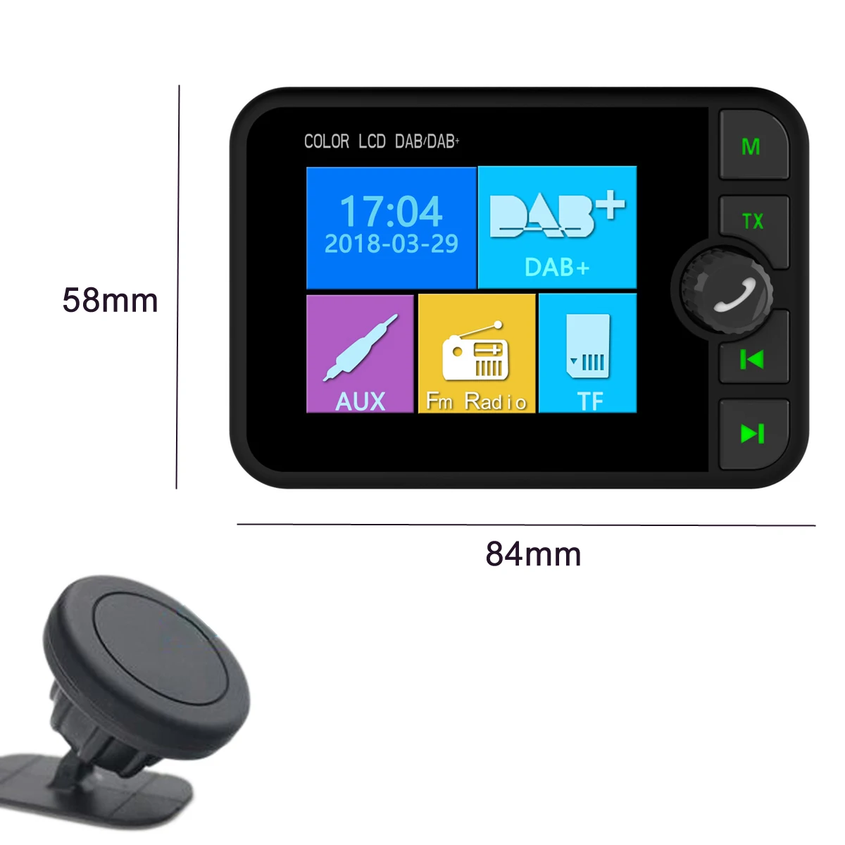 

Car Player MP3 DAB/DAB+ receiver Car Stereo Universal Car DAB Radio Color Screen bluetooth FM/AUX With Magnet tags