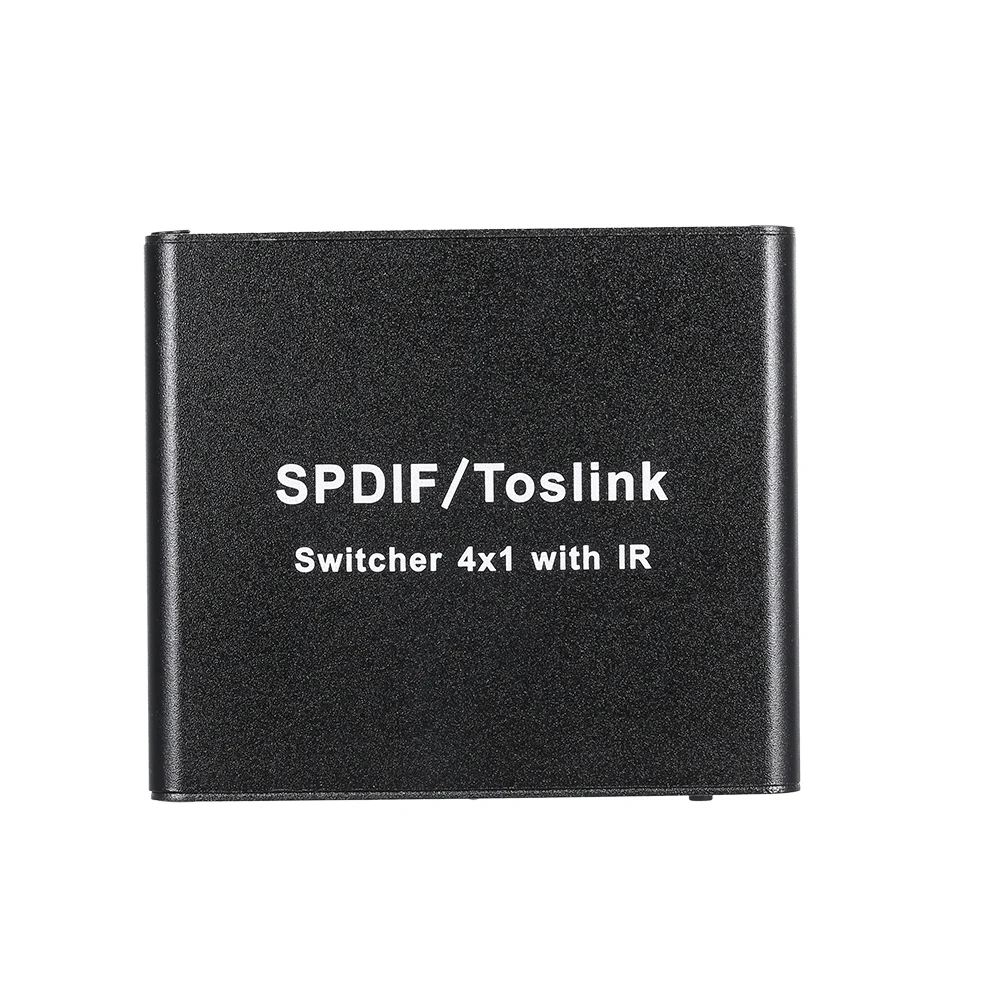 SPDIF TOSLINK Цифровой оптический аудио 4x1 коммутатор с ИК пультом дистанционного