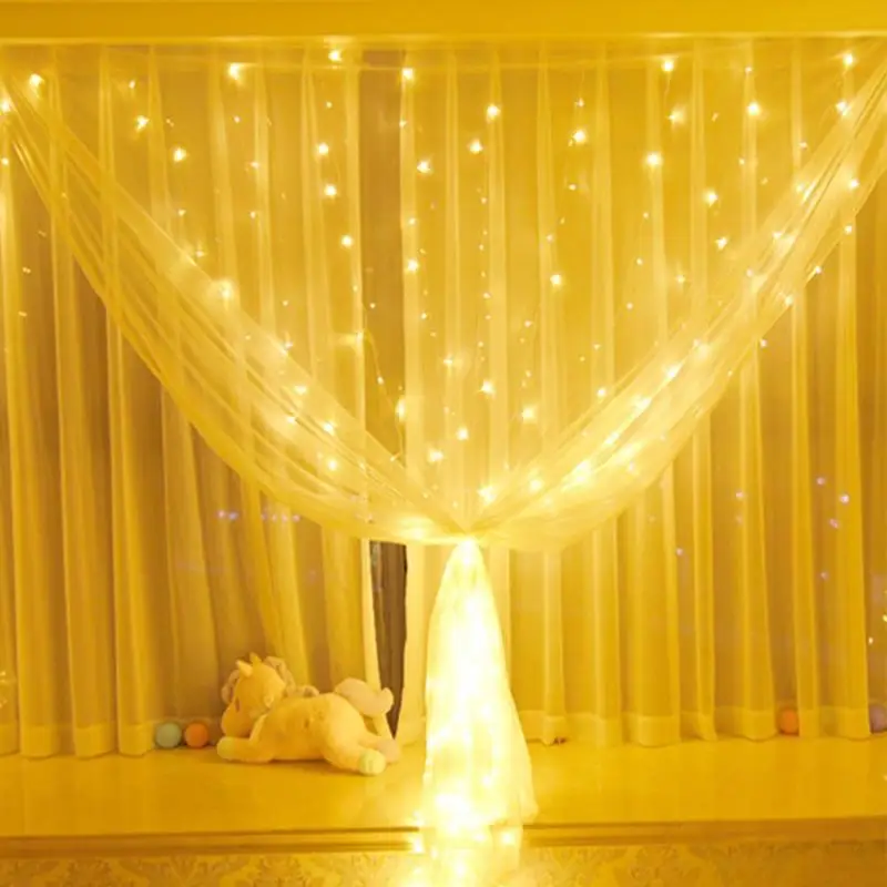 

300LED String Fairy Curtain Lights 3x3m Wire for Christmas Wedding Bedroom