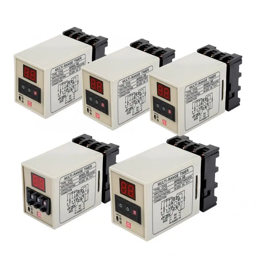 

AH3-DM Dual Mode Automated Control Circuit Delay Timer Relay 0.01S-99H LED Display 12/24/110/220/380V Wholesale