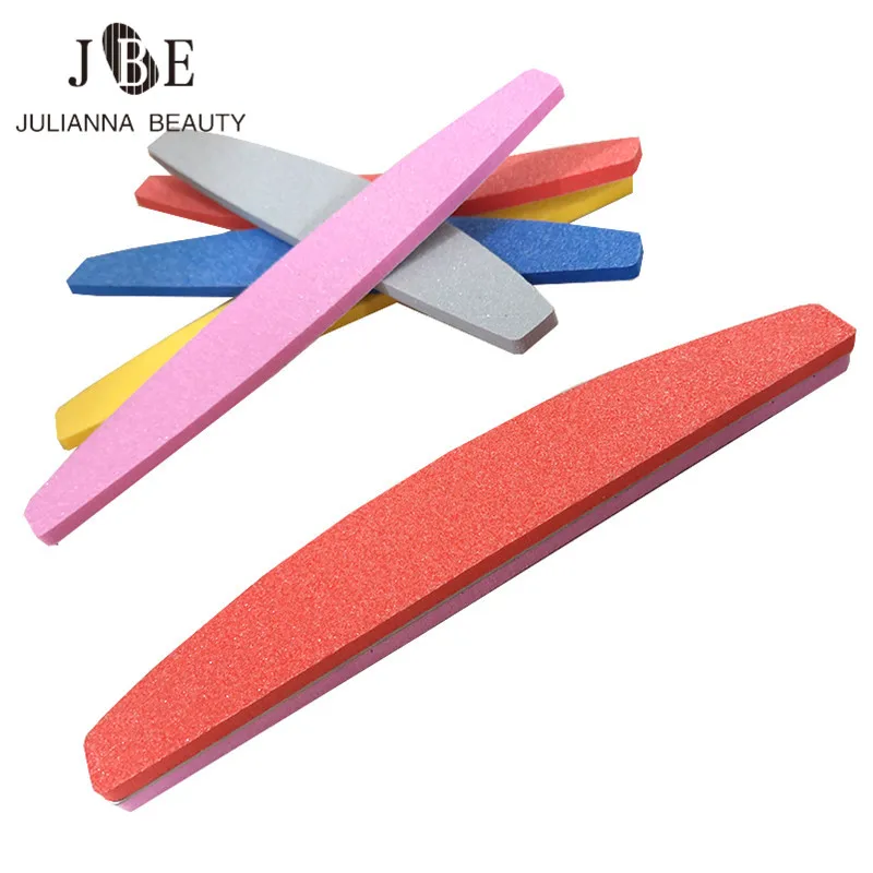 

10pcs Multi Color Double Side Nail Buffer Replacement With Metal Handle 100/180 Trimmer Buffer Washable Sanding File Sponge Tool
