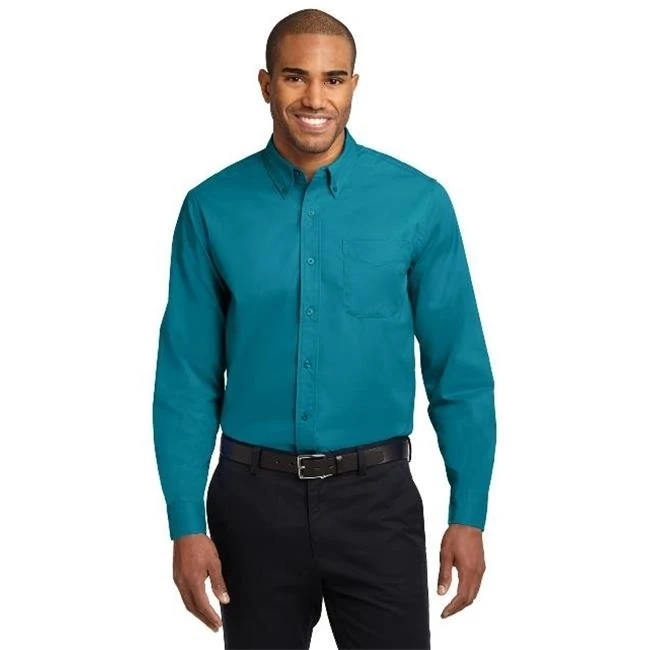 Port Authority S608 Long Sleeve Easy Care Shirt Teal Green - 3XL |
