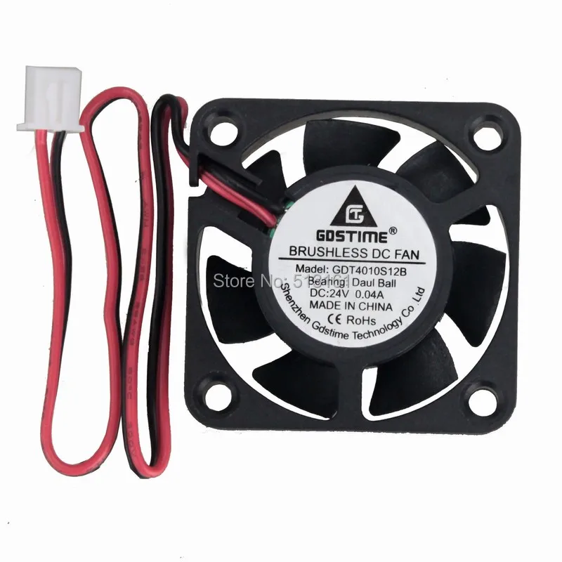 

1 Piece DC 24V 40MM 2Pin Ball Bearing Computer Case CPU Cooler Cooling Fan Black 40x40x10mm