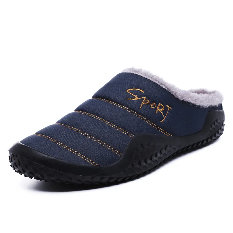 Winter Men Slippers 2018 Plush Keep Warm New Fashion Light Home Furnishing Cotton Slipper Large size | Обувь