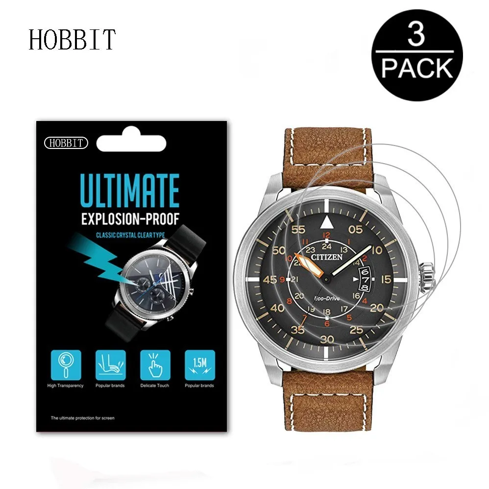 

3Pack 5H Nano Explosion-proof Screen Protector for Citizen AW1361 AW1150 AW1236 AN3394 Men's Eco-Drive Watch LCD Protection Film