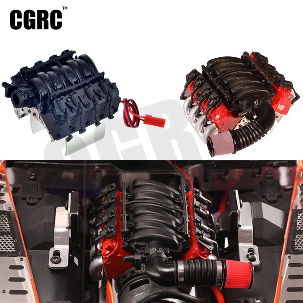 Вентилятор охлаждения двигателя V8 6,2 для 1/10 RC Гусеничный автомобиль TRX4 Defender AXIAL SCX10 RC4WD D90 D110