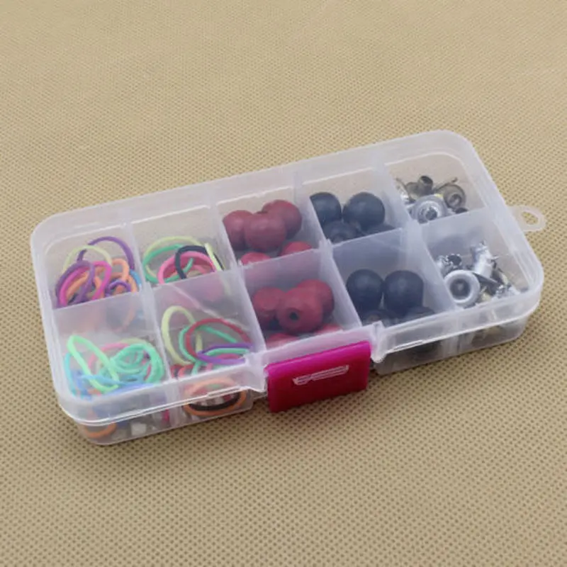 

10 Compartments Plastic Box For Jewelry Display Bead Storage Container Craft Organizer Case Practical Adjustable Storage Box New