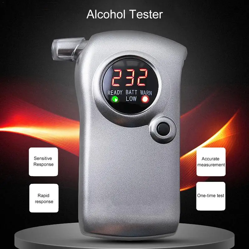 

LED Display Alcohol Tester Blowing Type Dine Driver's Density Special Machine Built-in 9V Alkaline Battery