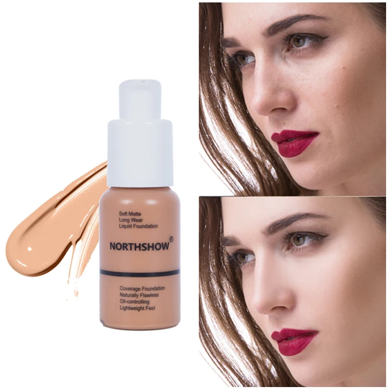 

30ml Matte Long Wear Soft Foundation Liquid Face Makeup Coverage Foundation Naturally Oil-controlling Lightfeel Cream