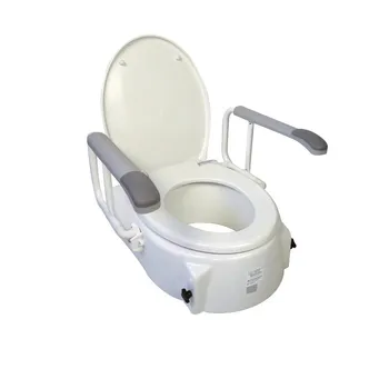 

Mobiclinic Toilet Seat Riser | Muralla | With Lid | Adjustable Height | Reclinable | Foldable Armrests