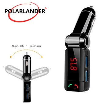 

New Bluetooth Handsfree CarKit Bluetooth FM Transmitter MP3 Player Car Kit Charger For Smart Phone