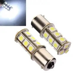 AUDEW 2x1156 BA15S огни Светодиодный задние фонари 18 светодиодный s 5050 SMD авто светодиодные лампы для поворотов лампы для фар, DC 12 В, белый