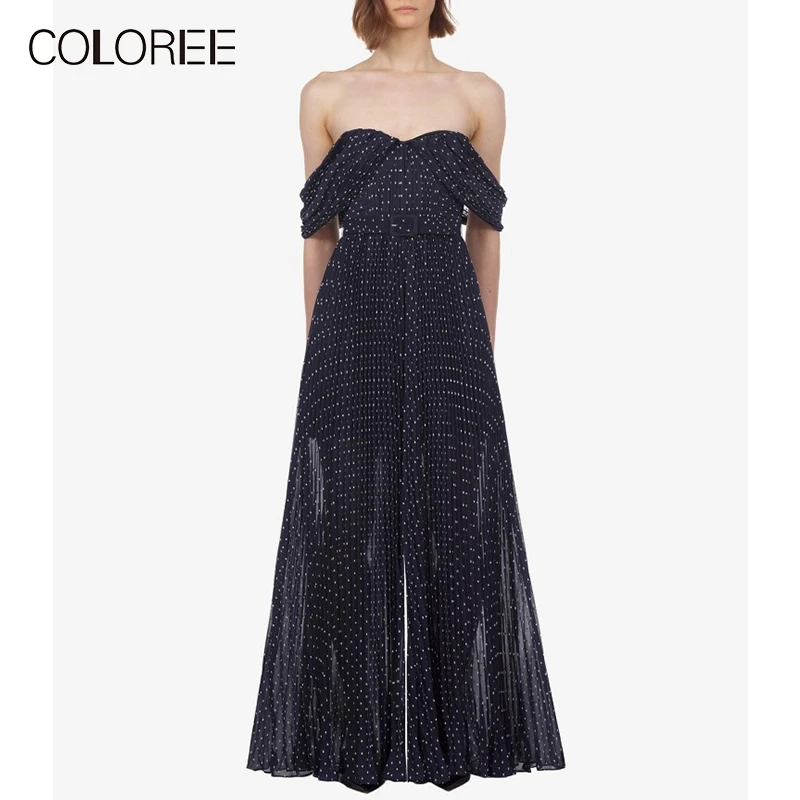 self portrait dark blue dress