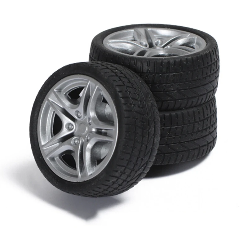 

2pcs 48*3mm Rubber RC Car Tire Toy Wheels Model Robotic DIY Trucks 1:10 Scale