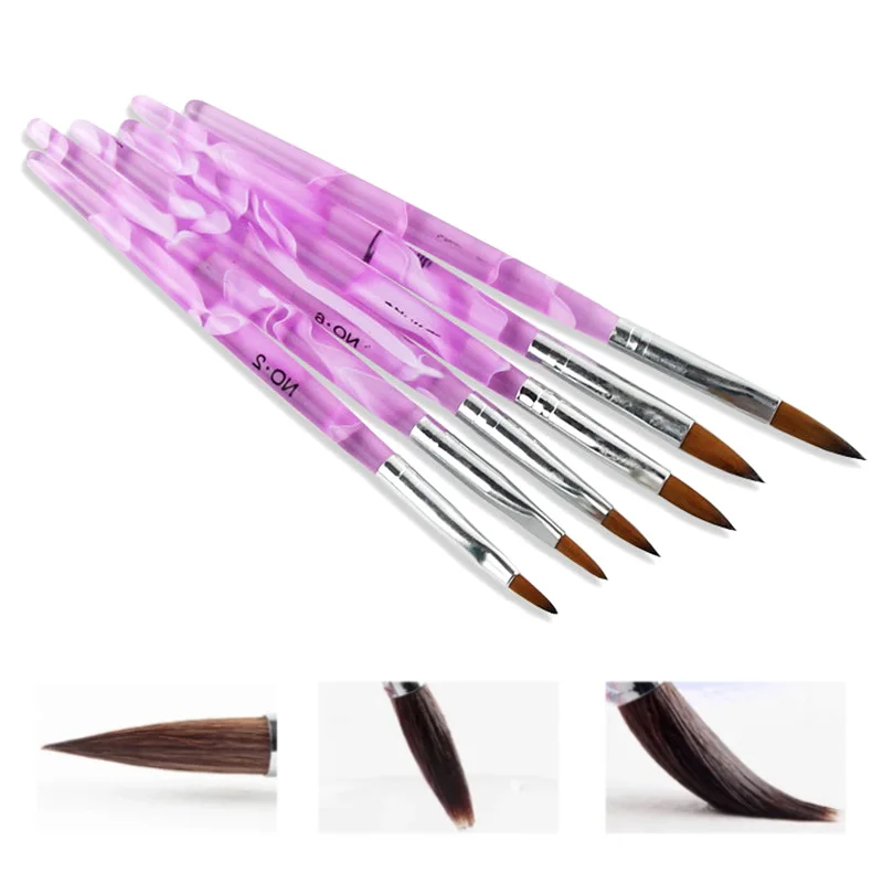 

Yinikiz 6pcs/set Nail Art Brush Pen Painting Uv Nail Gel Polish Lacquer Manicure Nails Brushes Pen Decorations Tools