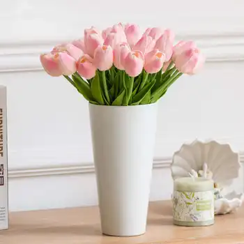 

10pcs Simulation Tulip Fake Flowers For Home Living Room Decoration Artificial Flowers For Wedding Tulip Bouquet