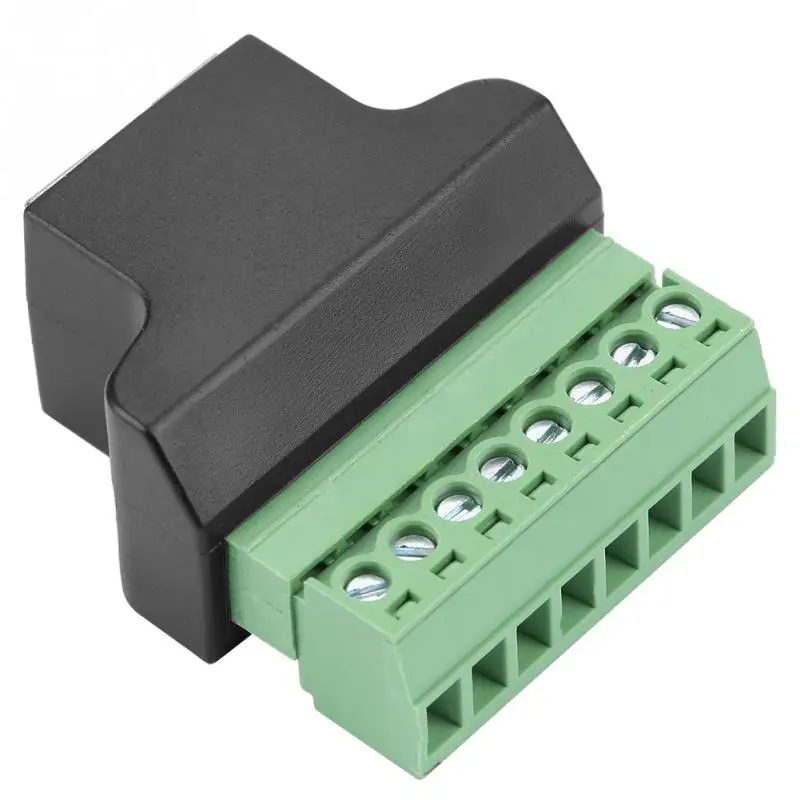 Ethernet RJ45 гнездо к винтовой клемме 8 Pin CCTV цифровой адаптер DVR разъем|Соединители| |