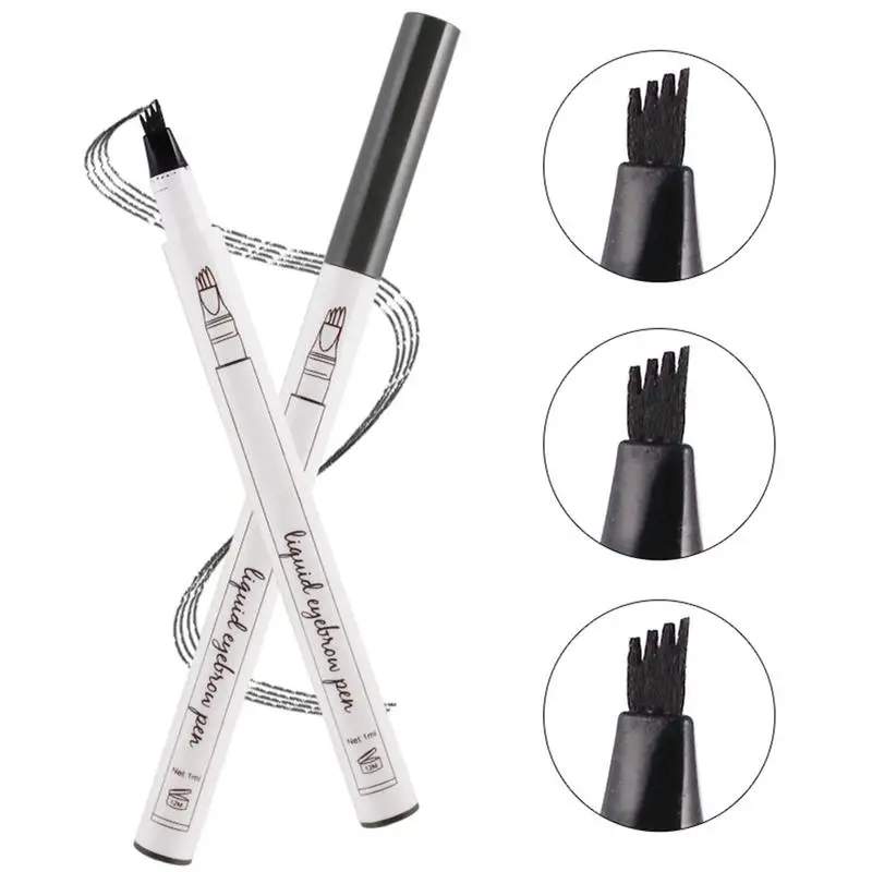 

Waterproof Microblading Eyebrow Tattoo Pen 4 Head Fine Sketch Enhancer Fork Tip Eyebrow Tattoo Tint Eyebrow Gel Pencil Makeup 40