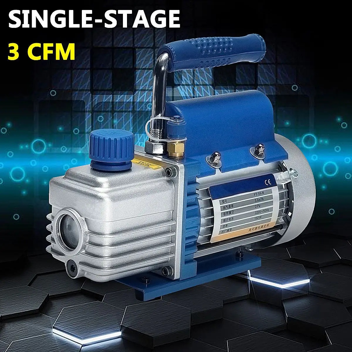 

150W 220V Mini Air Rotary Vane Vacuum Pump Air Compressor LCD Separator Laminating Machine HVAC Refrigeration Repair Tools