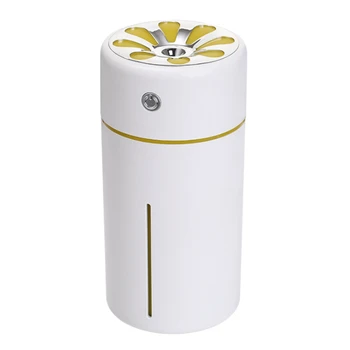 

Mini Humidifier 360ML 3 in 1 USB Car Mist Humidifier Noise-Free Office Desktop Air Purifier Refresher with USB Fan and LED Light