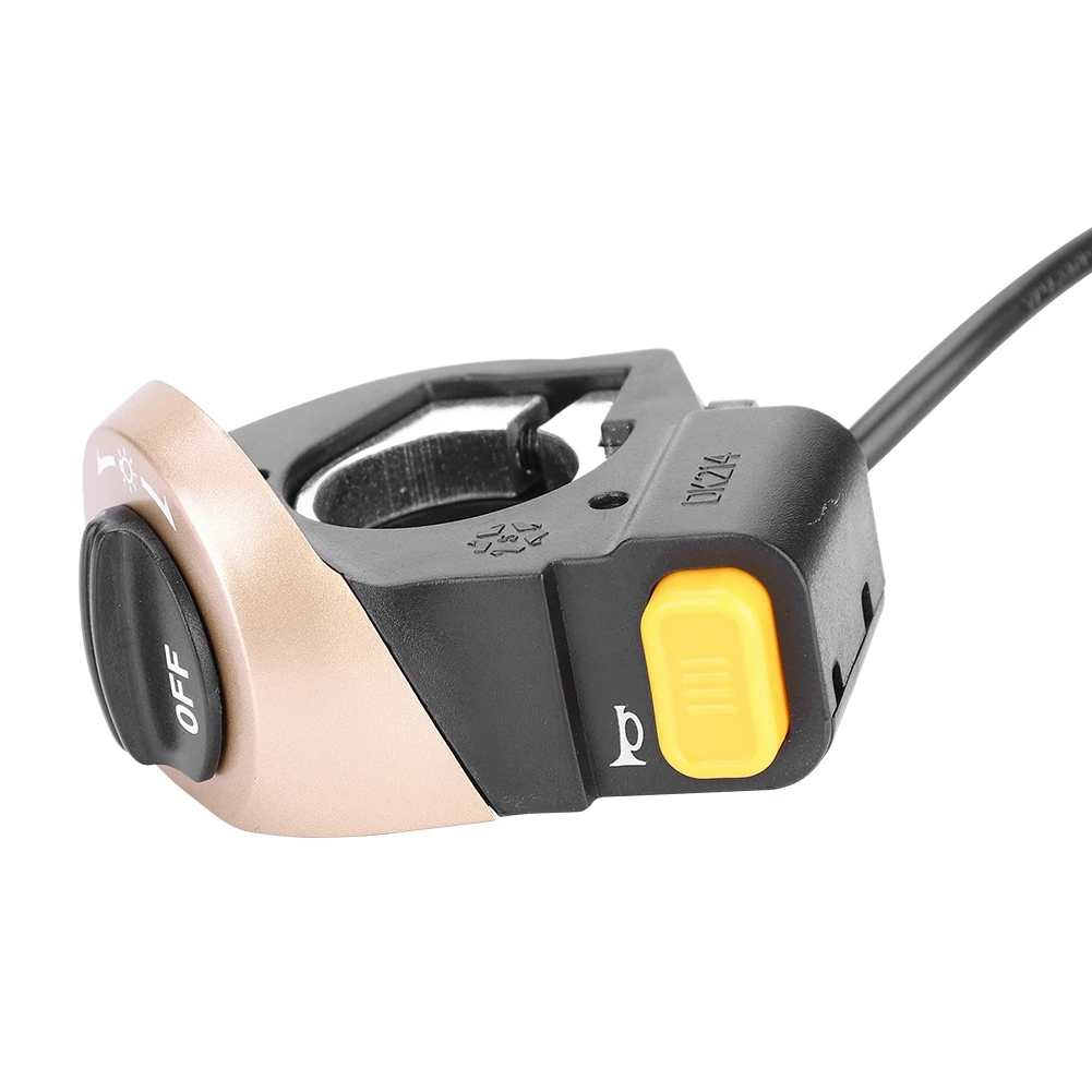 

2 in 1 E-Bike Handlebar Light & Bell Switch Front Lamp Horn Shift Button Switch for Electric Bicycle Electric Scooter