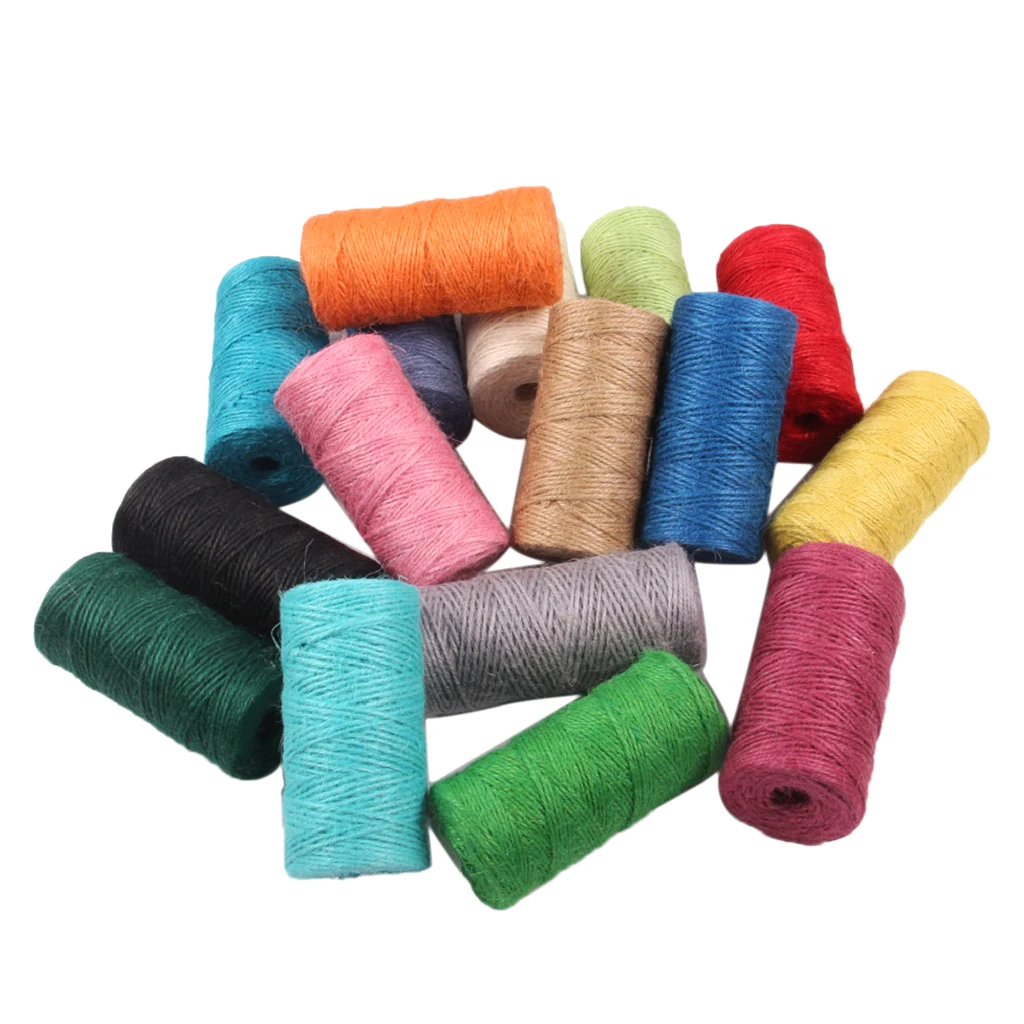  1 Roll of 328ft Jute Cord String Durable Gift Wrapping Twine Rope Arts Crafts DIY for wedding invit - 32972637530