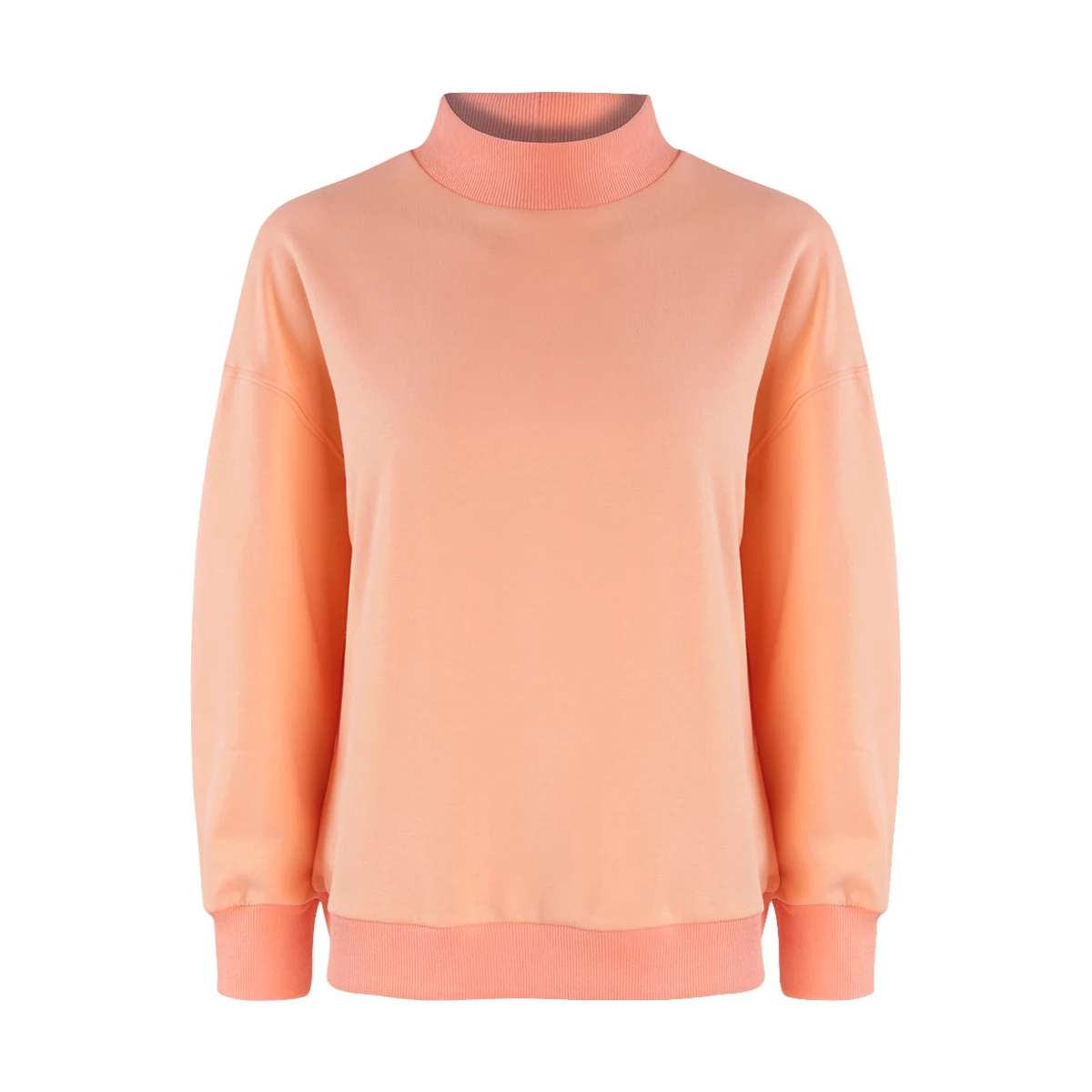 HDY Haoduoyi 2018 Half-high Collar Solid Color Oversize Pullover Sweater Winter Autumn Warm Fashion Simple  Casual